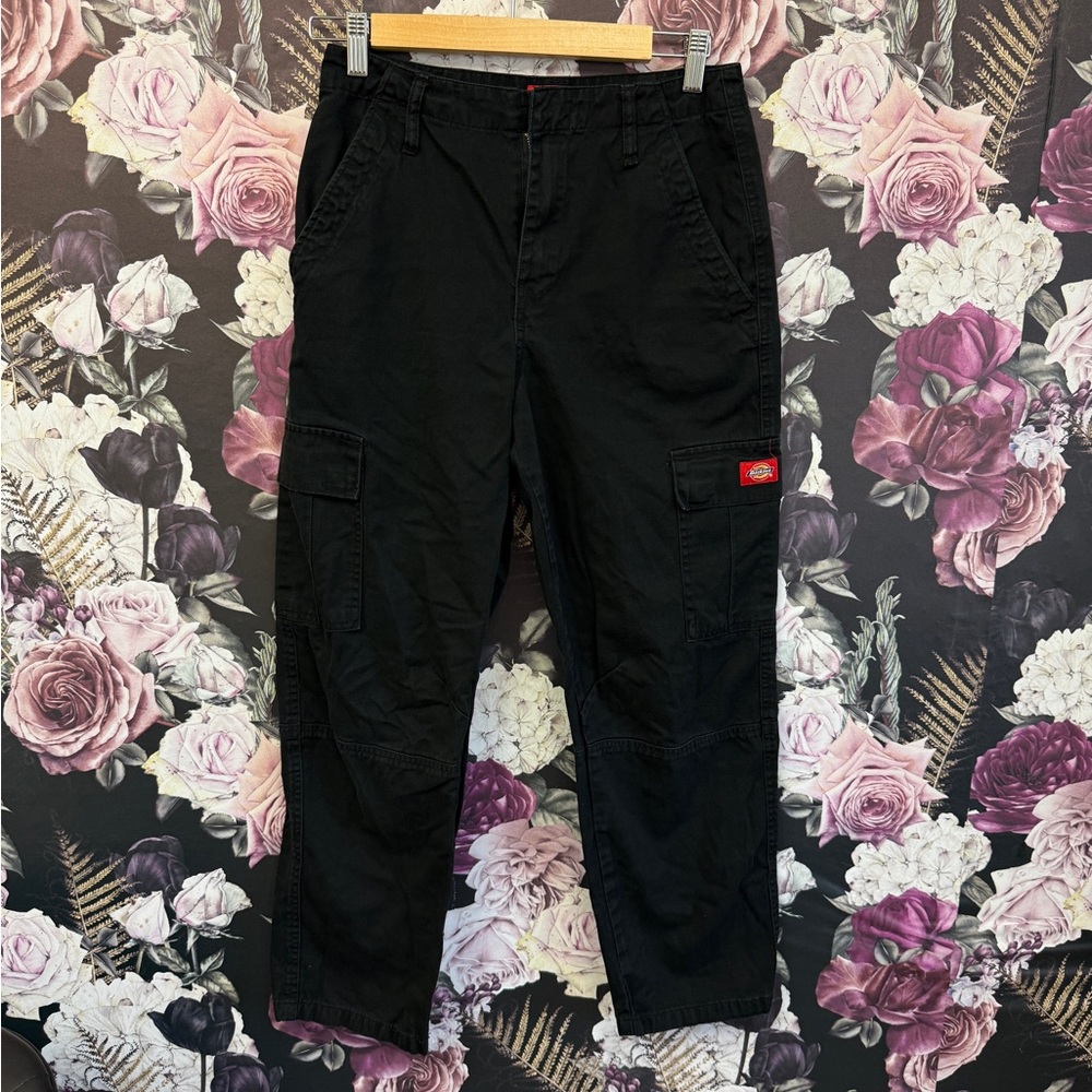 Dickies Black Cargo Pants with Straight Leg Size 3